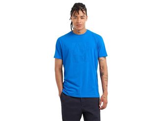 A|X Armani Exchange Large Debossed Ax Logo Regular Fit T-Shirts Mens T Shirt Blue : XL, Cotton