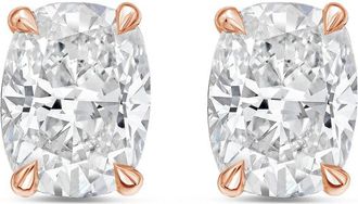 Diana M. Jewels 14Kt Rose Gold 1.00 cts Lab Grown Elongated Cushion Cut Diamond Studs