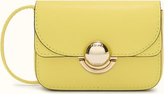 Furla Sfera Coin Case S Museum Yellow Yellow Sidney Calf Leather Woman