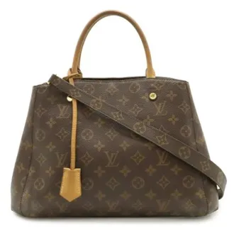 Louis Vuitton Pre-owned Handbags, female, Brown, Size: ONE SIZE Pre-owned Montaigne MM Handbag
