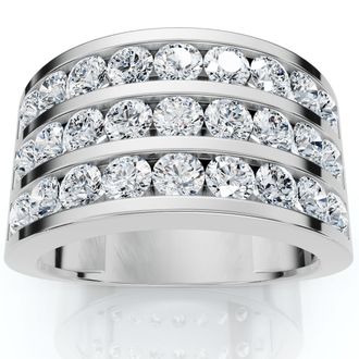 Pompeii3 Mens 2.70Ct Diamond Anniversary Wedding Ring Gold Lab Grown
