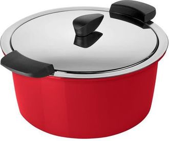 Kuhn Rikon Hotpan Stainless Steel Cooking Pot with Insulated Bowl, 1-Quart in Red at Nordstrom