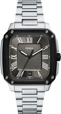 Fossil Mens Crosby Grey Dial Watch