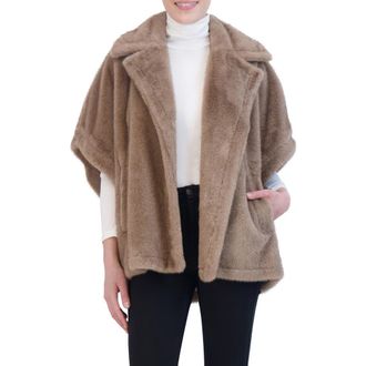 Rebecca Minkoff Faux Fur Capelet in Taupe at Nordstrom Rack, Size X-Large
