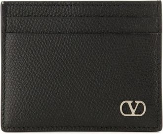 Valentino Garavani Vlogo Signature Garnet Calfskin Card Holder Accessories