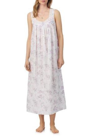 Eileen West Floral Cotton Ballet Nightgown in Rosbudpt at Nordstrom Rack, Size X-Small