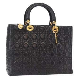 Dior Pre-owned Vintage Tote Bag - Dames - Vintage Handtas - Zwart - ONE Size - Leer - Vintage