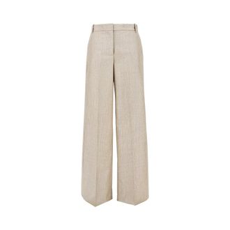 Pinko Lurex viscose and wool-blend pants Woman 38