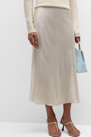 Sablyn Silk Midi Skirt