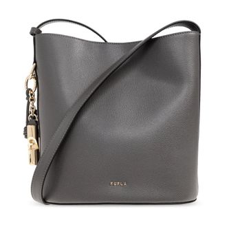 Furla Tassen, Dames, Grijs, ONE Size, Leer, Roxie Small Shoulder Bag