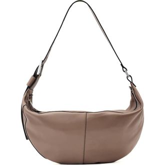 AllSaints Luna Leather Shoulder Bag in Mocha Brown at Nordstrom