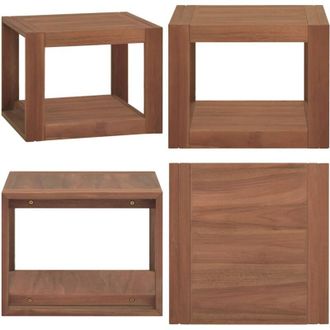 vidaXL Mobile da Bagno a Parete 45x45x35 cm in Legno Massello di Teak - Mobile in legno - Teak