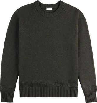 Fay Maglione girocollo con applicazioni sui gomiti - Verde