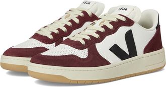 Veja V-10 Mens Shoes White Black Amarante : EU 43.5 (US Mens 10.5) M, Leather/Suede