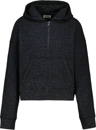 Zadig&Voltaire Swee Zip Mo Animalier Hoodie - Dames - Vesten met rits - Zwart - S - Katoen - Hoodies & sweatvesten