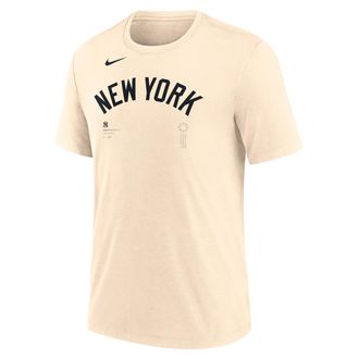 Nike New York Yankees Wordmark Nike Mens MLB T-Shirt in Brown | NJFD15ANK-F4H