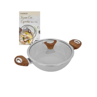 KASANOVA Tegame 24 cm antiaderente ceramico New Ceramic grigio
