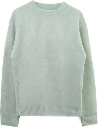 Wax London Round-neck Knitwear, male, Green, S, Green Boucle Knit Jumper