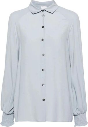 Eleventy Long Sleeve Shirt - Dames - Overhemden - Blauw - M - Overhemden