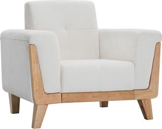 Miliboo Miliboo - Sill&oacute;n Escandinavo Blanco Patas Madera Fjord