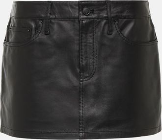 Wardrobe.NYC Micro leather miniskirt