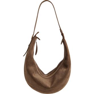 Khaite Augustina Suede Hobo in Cedar 732 at Nordstrom