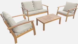 Sweeek Conjunto De Jard&iacute;n De Madera, 4 Plazas