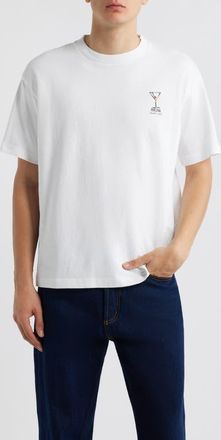 Percival Rossi Martini Oversize Graphic T-Shirt in White at Nordstrom, Size Xx-Large