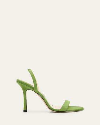 Jimmy Choo London 85mm Jenn Suede Sandals
