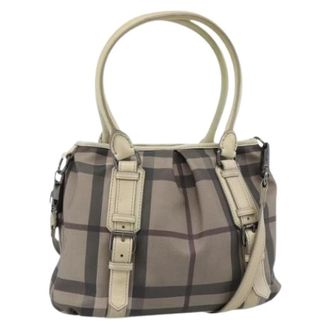 Burberry Pre-owned Handbags, female, Gray, Size: ONE SIZE Pre-owned Vintage Hand Bag
