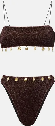Os&eacute;ree Lumiere embellished bikini