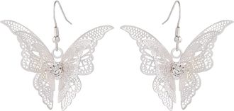 Generic Silver Rhinestone Earrings For Women Girls Shiny Crystal Drop Earring Tassel Dangle Formal (Silver, One Size)