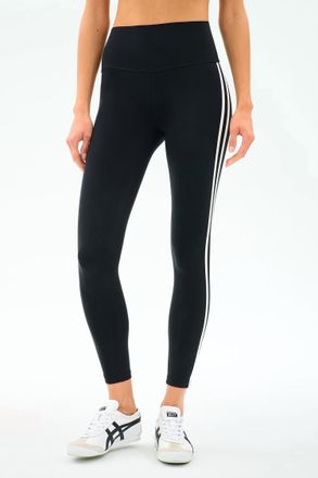 SPLITS59 Ella Highwaist Airweight Legging In Black/white Stripe