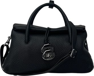 Zanellato Dotta Centauro S - Dames - Handtassen - Zwart - ONE Size - Leer - Tassen