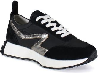Diba KIND MARK Lace Up Sneaker in Black/pewter at Nordstrom, Size 6.5