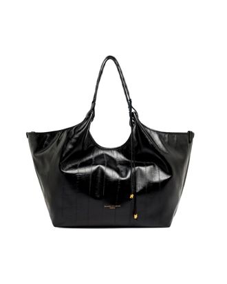 Gianni Chiarini Womens Leather Shoulder Bag Dua Black Cow