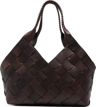 Dragon Diffusion Castello interwoven tote bag - Brown