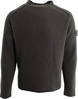 Stone Island Ronde hals knitwear - Heren - Ronde hals truien - Grijs - S - Wol - Truien & Vesten