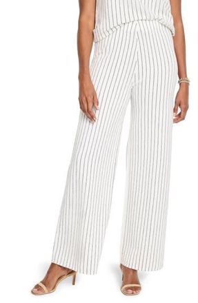 Nic+Zoe Destination Stripe Wide Leg Knit Pants in White Multi at Nordstrom Rack, Size X-Small