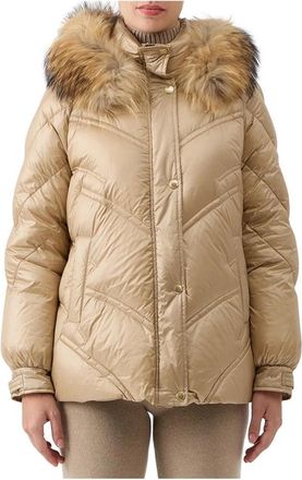 Ermanno Scervino Piumino con volpe - Dames - Winterjassen - Bruin - S - Jassen