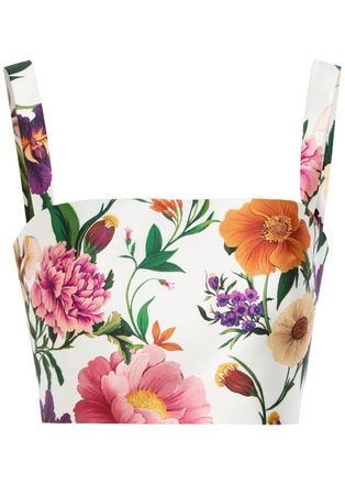 Borgo De Nor Borgo DE Nor Didi Floral-print Cropped Taffeta top - Multicoloured - 14 (UK14 / L)