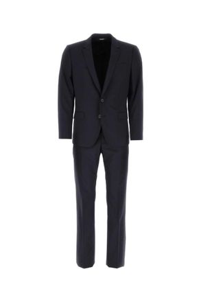 Dolce & Gabbana Navy blue light wool Martini suit
