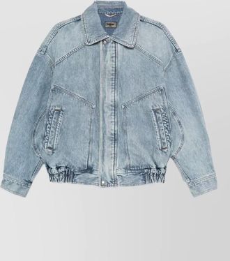 Saint Laurent organic cotton jacket elastic hem pockets