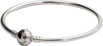 Pandora Moments Sterling Silver Charm Bangle 17CM
