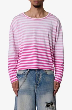 mnml Faded Stripe Long Sleeve T-Shirt in Pink/White at Nordstrom Rack, Size Xx-Large