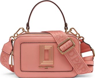Karl Lagerfeld Simone Camera Crossbody in Sun Coral at Nordstrom