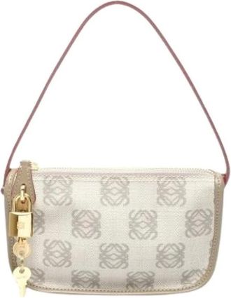Loewe Pre-owned Mini Bags, female, Gray, Size: ONE SIZE Pre-owned Mini Fabric Handbag