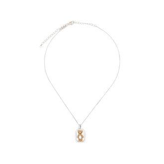 Yvmin Inlaid Mini Bear Pendant Necklace