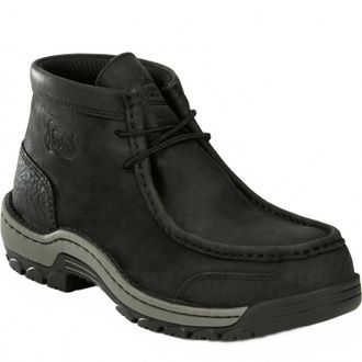 Justin Mens Crafton Coal Cowhide 4 Moc Boot In Black