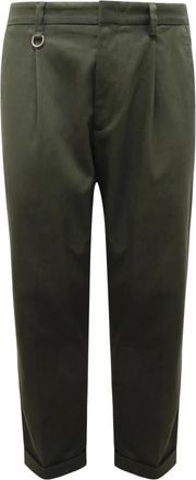 Paolo Pecora Groene Chino Broek Relaxte Pasvorm - Heren - Straight fit broeken - Groen - XL - Broeken